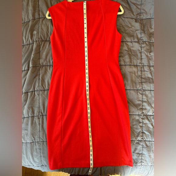 Calvin Klein red sheath dress size 10 - Picture 10 of 11